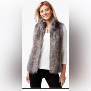 Calvin Klein FAUX FUR VEST GRAY. SAVE